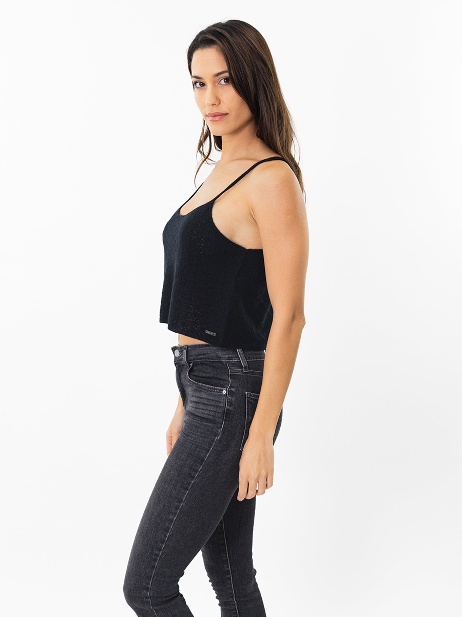Featherweight Pointelle Cashmere Top