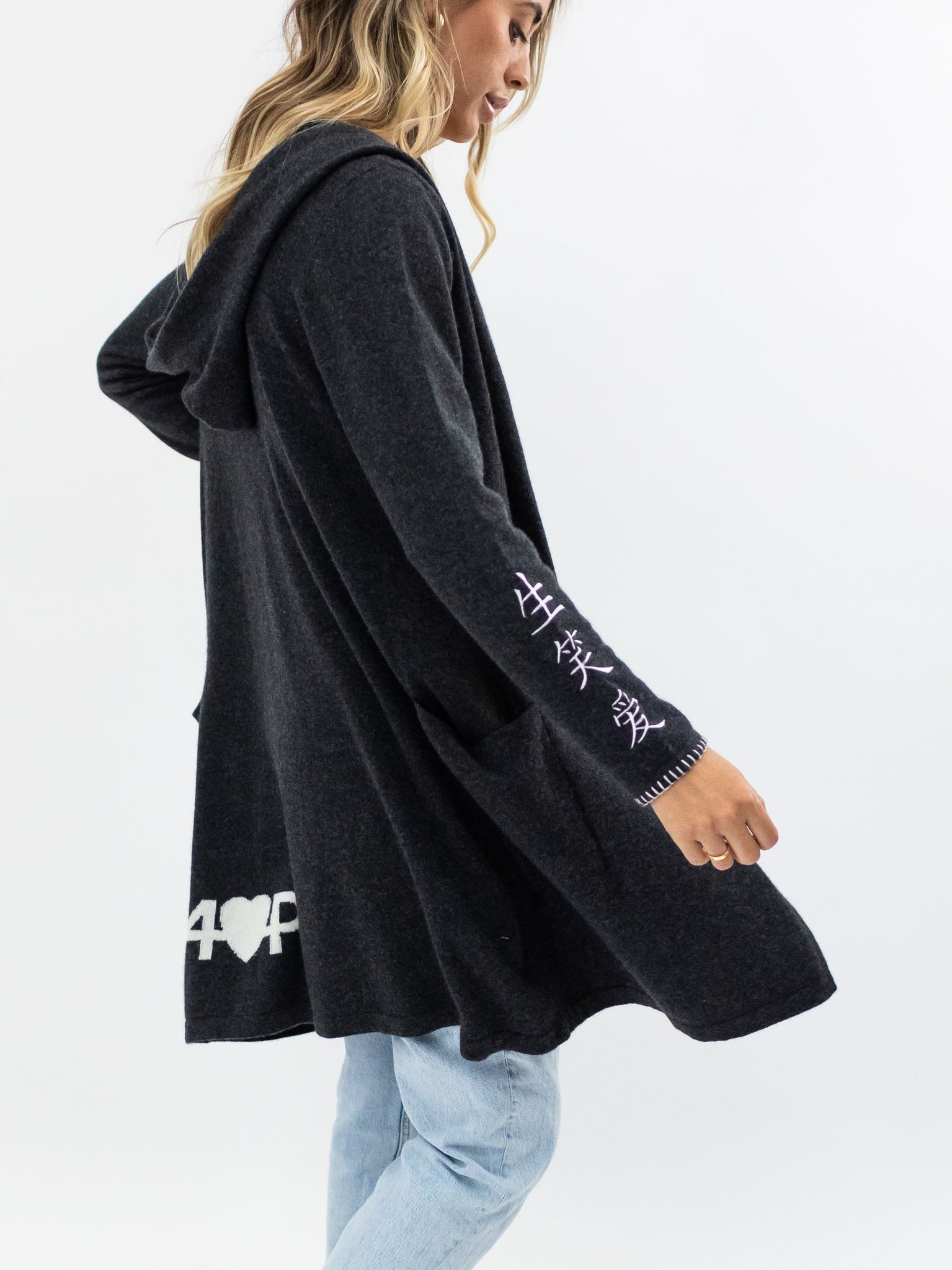 Long Hooded Cashmere Cardigan
