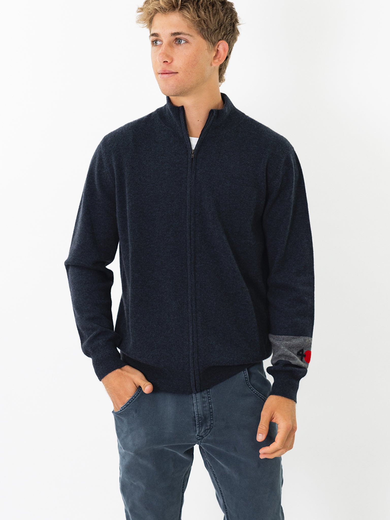 Men Cashmere Cardigan Sweater