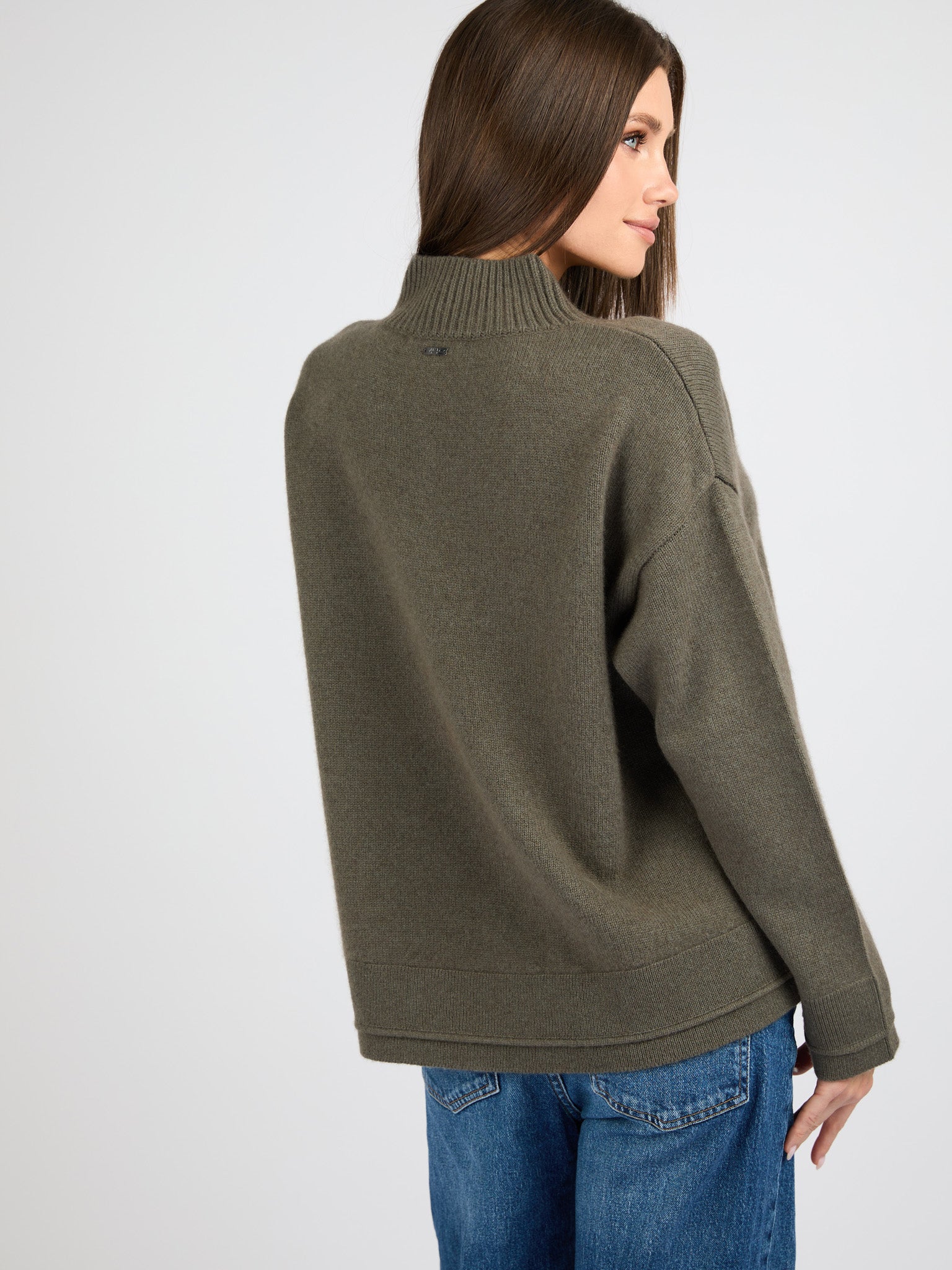 Women Split Neck Cashmere sweater