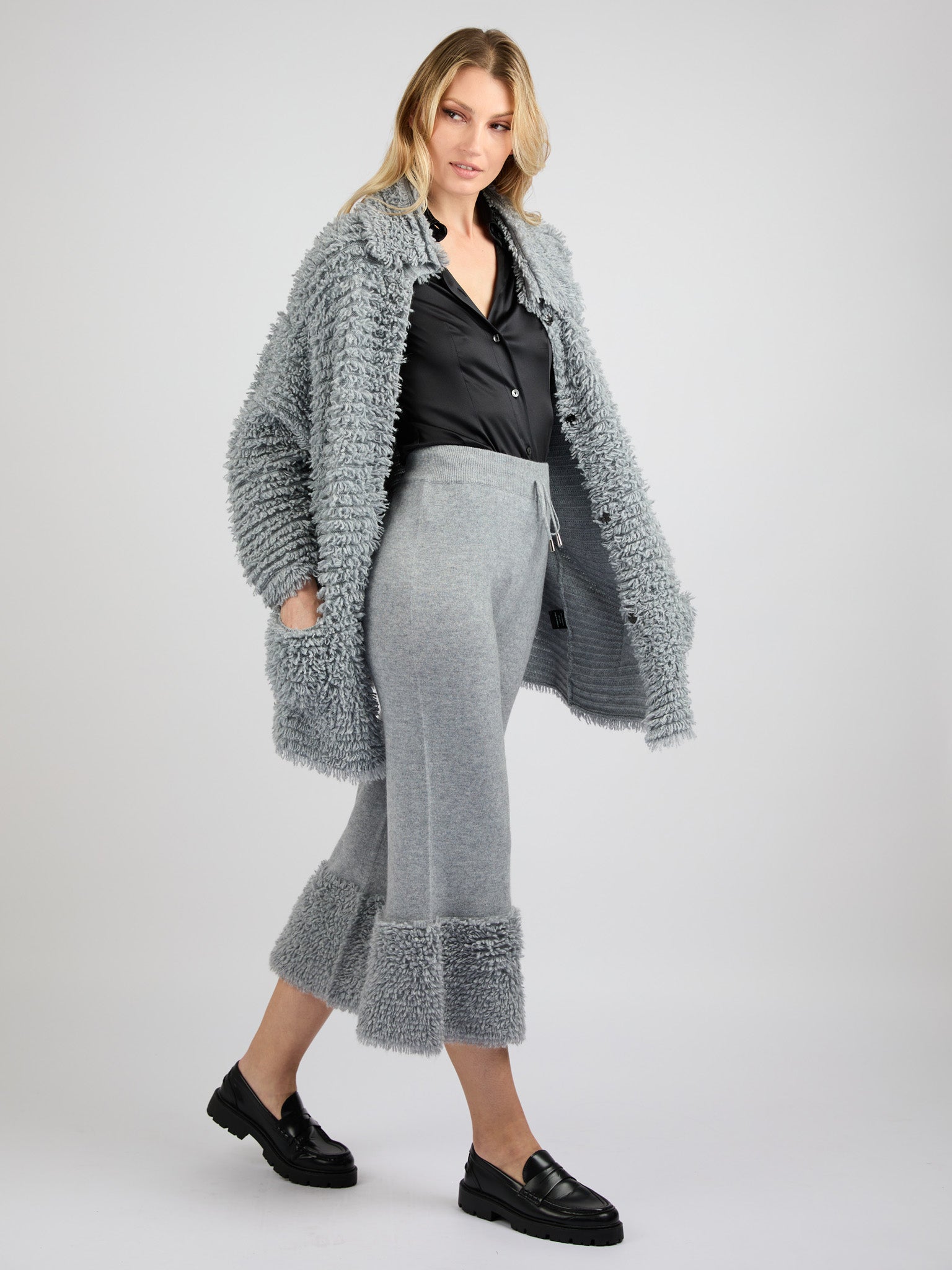 Cashmere Pants with Bottom Detail