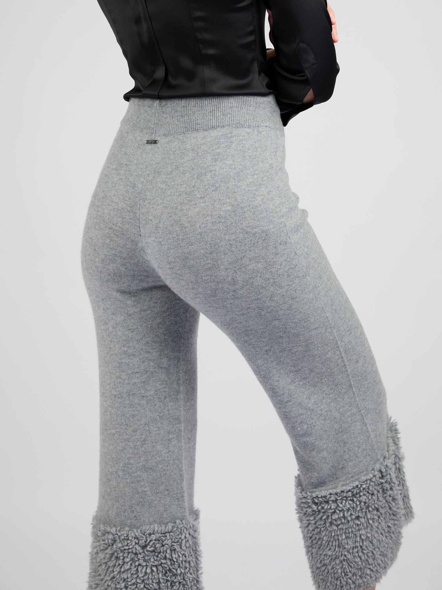 Cashmere Pants with Bottom Detail