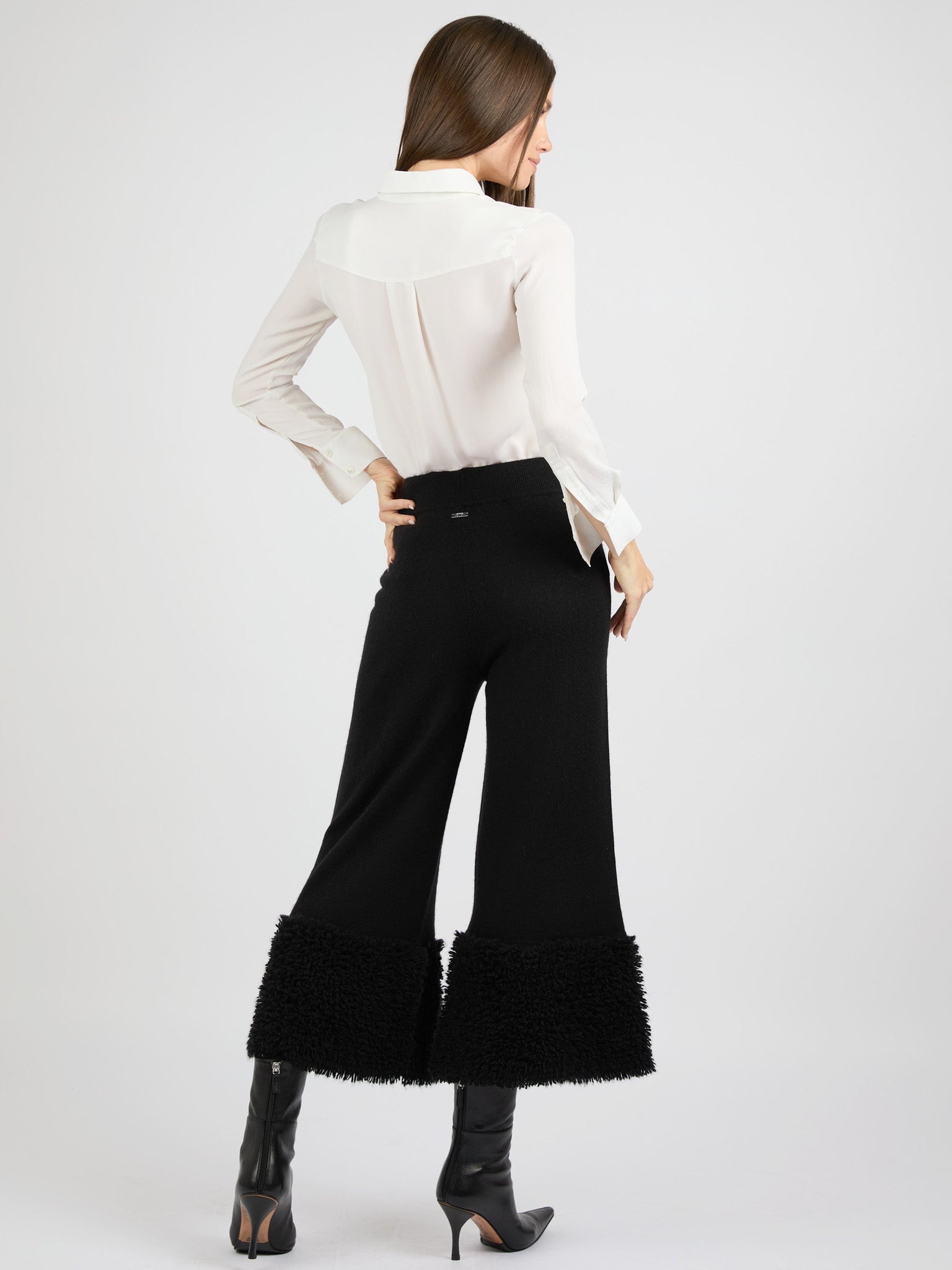 Cashmere Pants with Bottom Detail