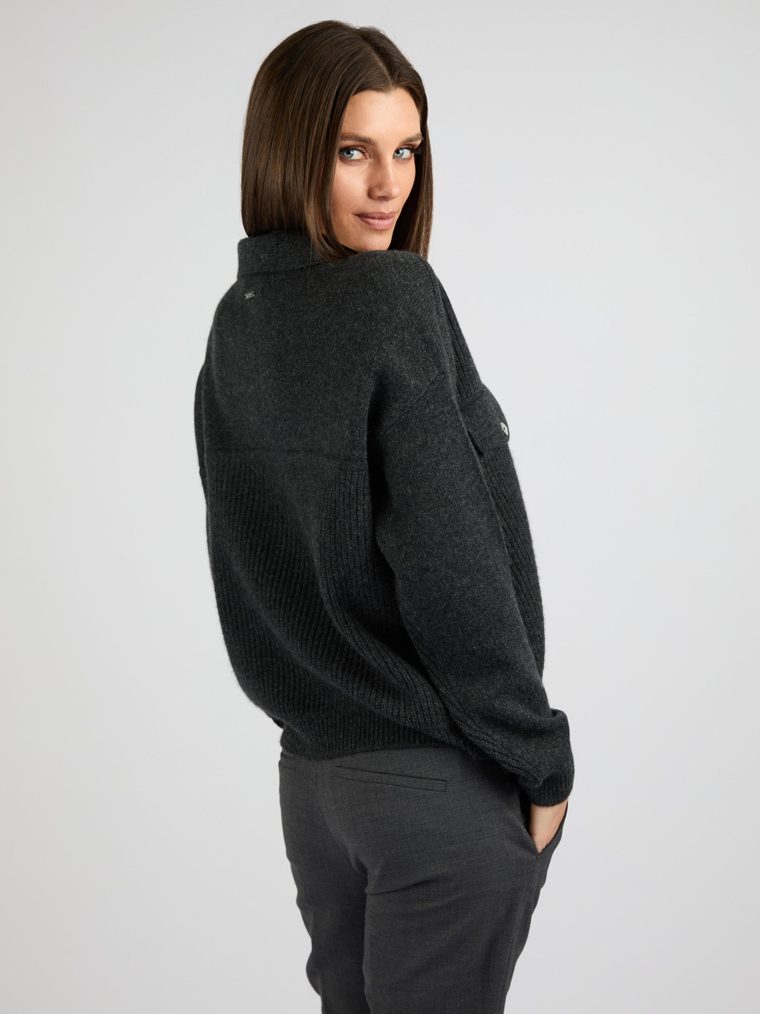 Cashmere with front button Jacket