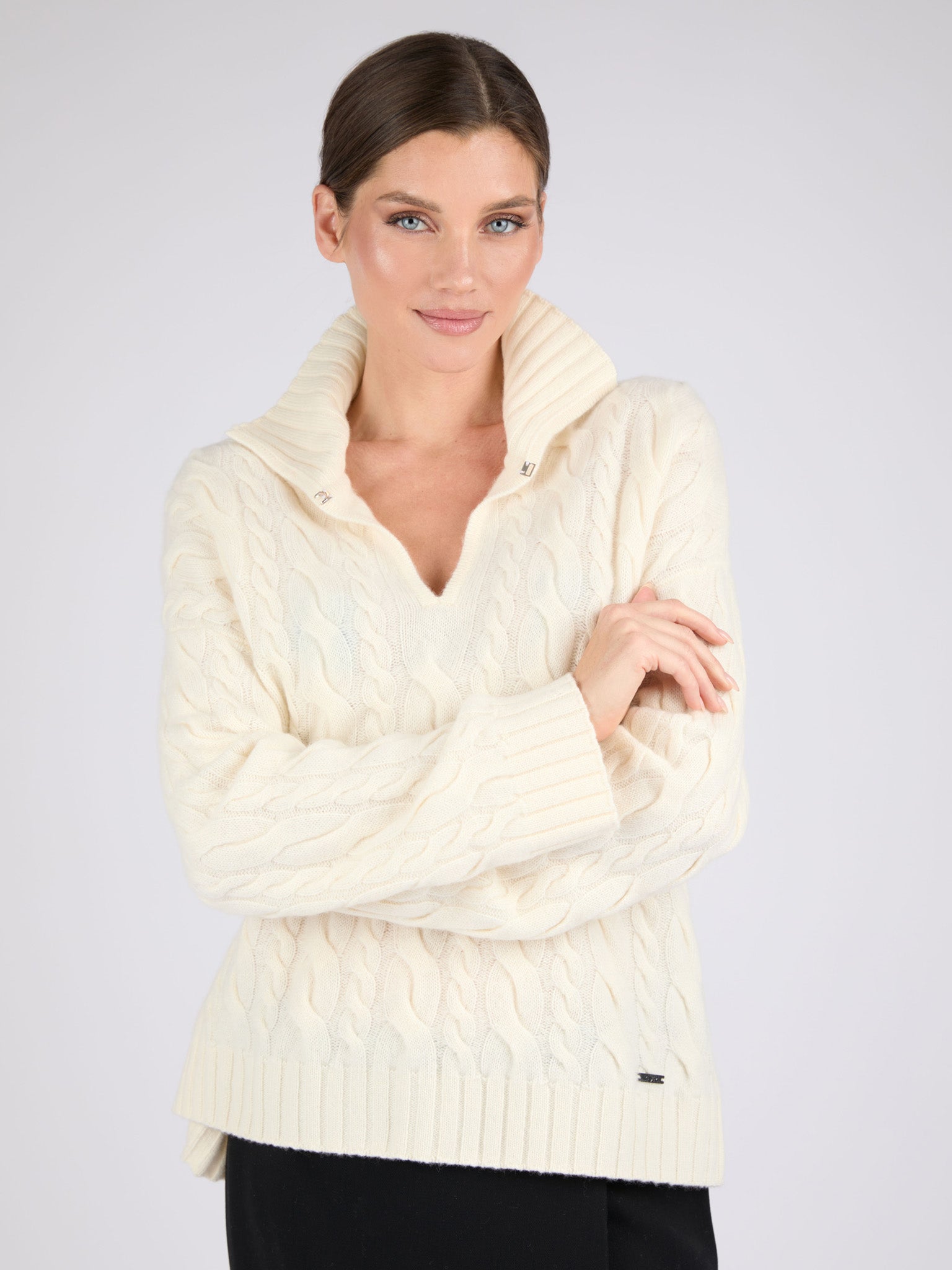 Women Cable knit Cashmere Sweater