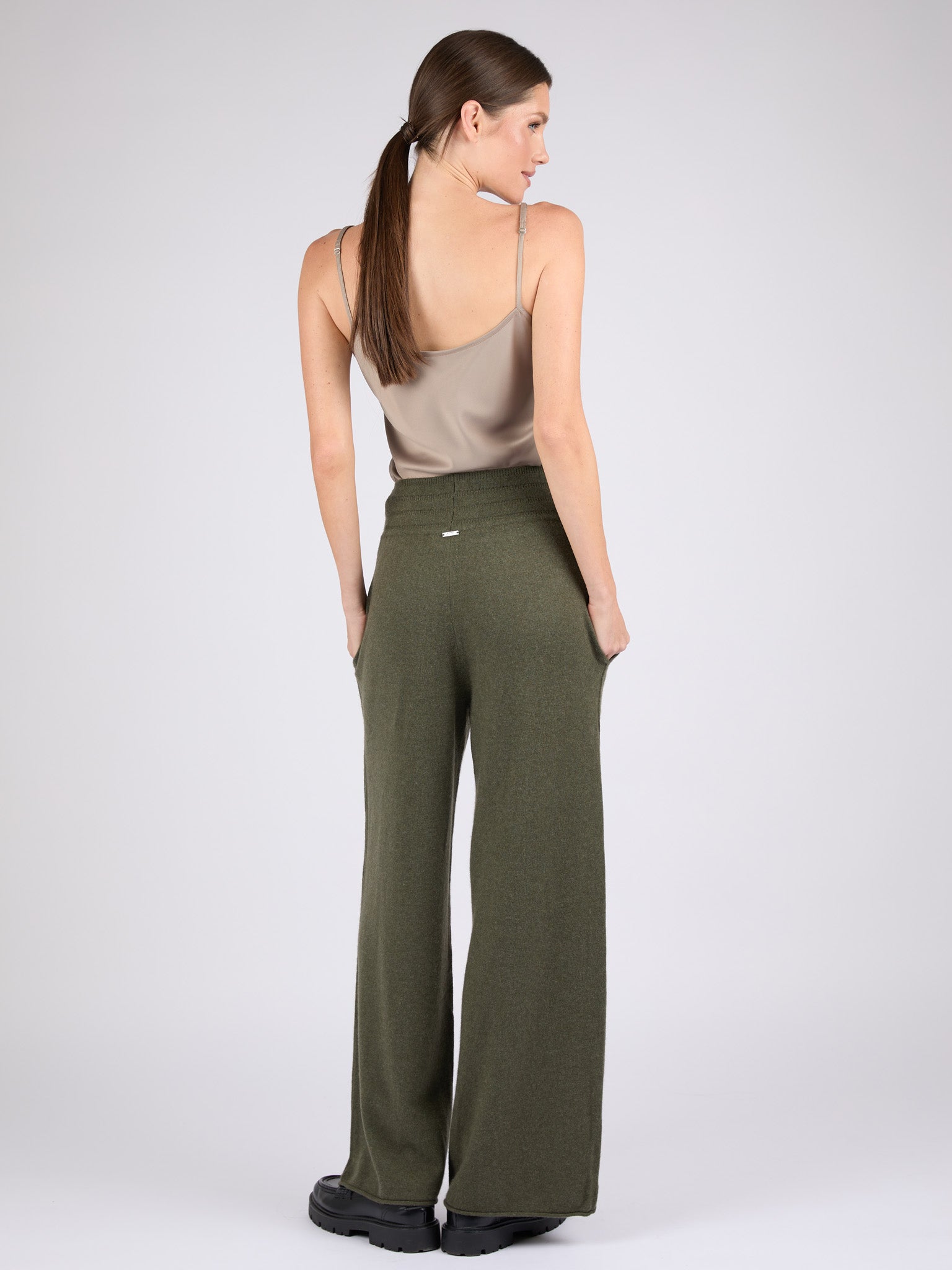 Women Cashmere Wide-Leg Pants