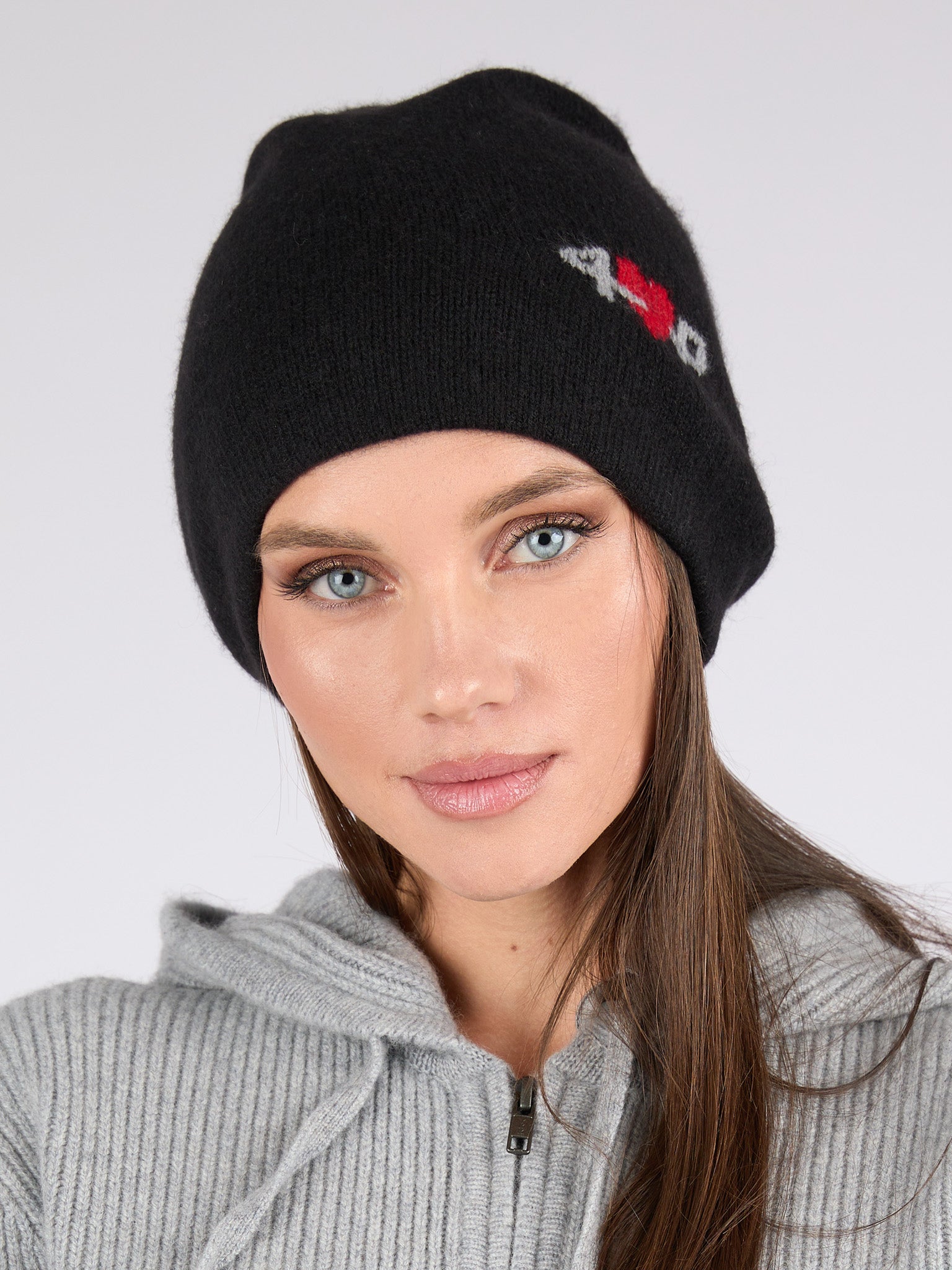 Unisex Ultra soft Cashmere beanie with Intarsia  