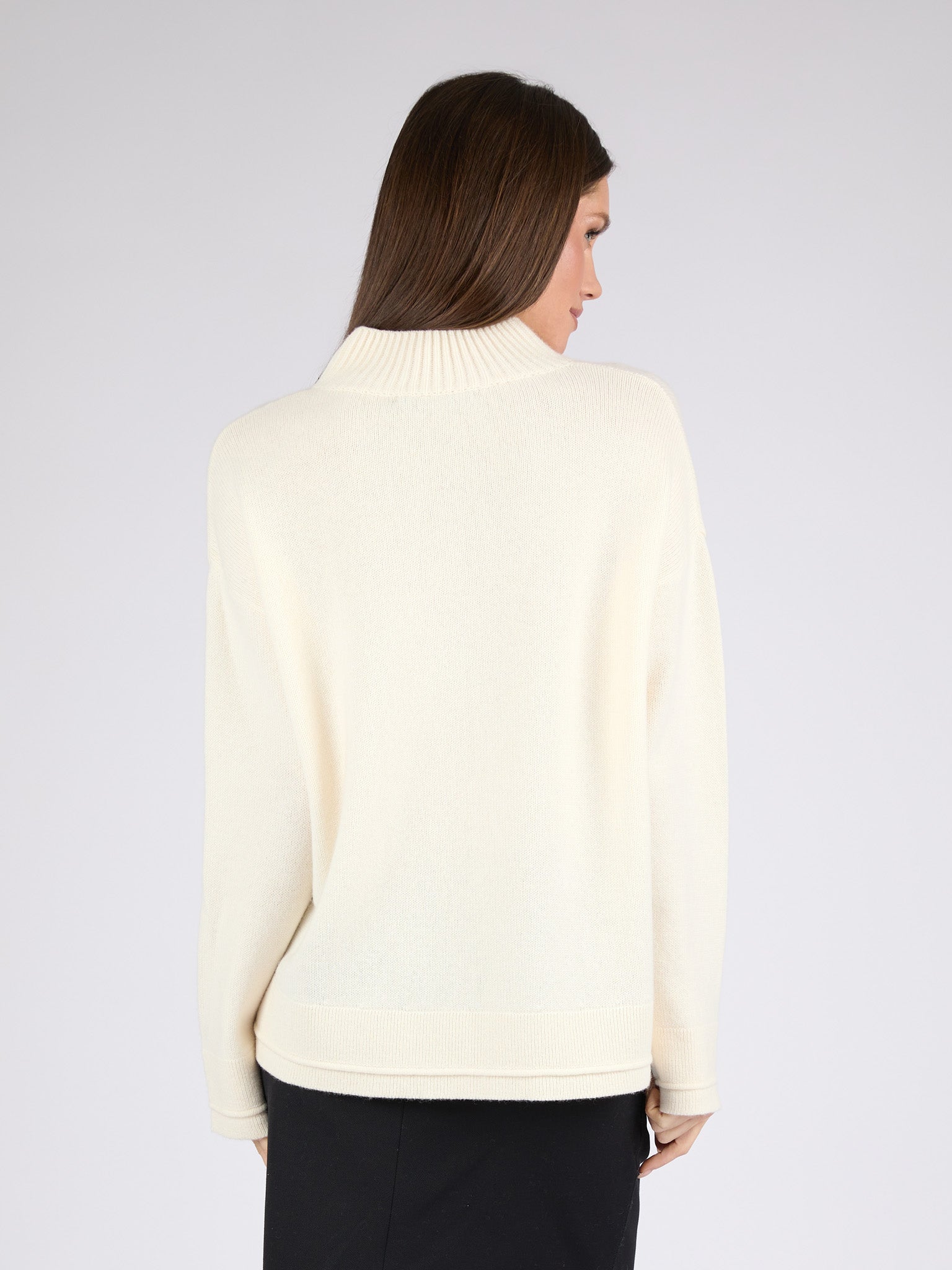 Women Split Neck Cashmere sweater