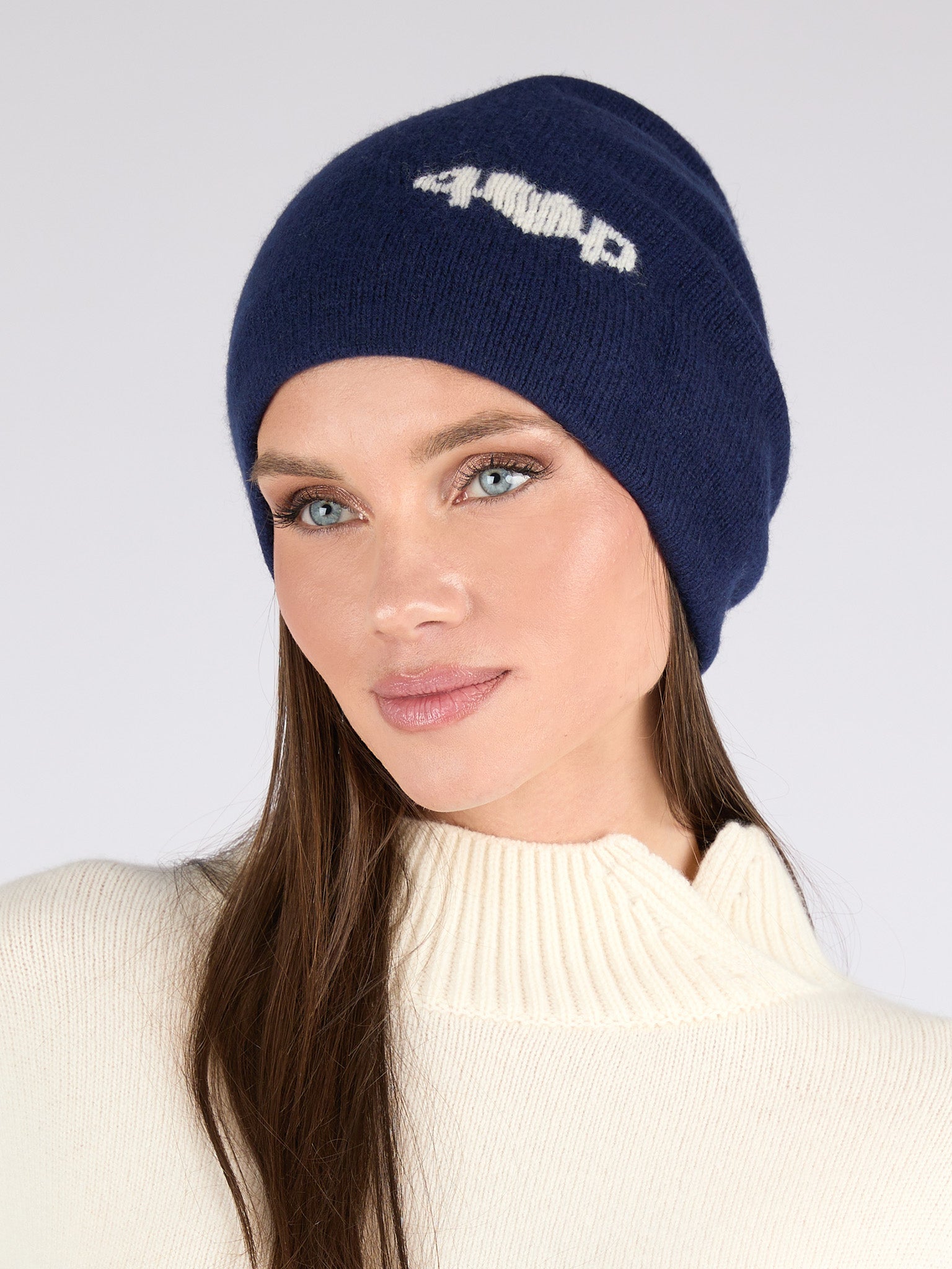 Unisex Ultra soft Cashmere beanie with Intarsia  