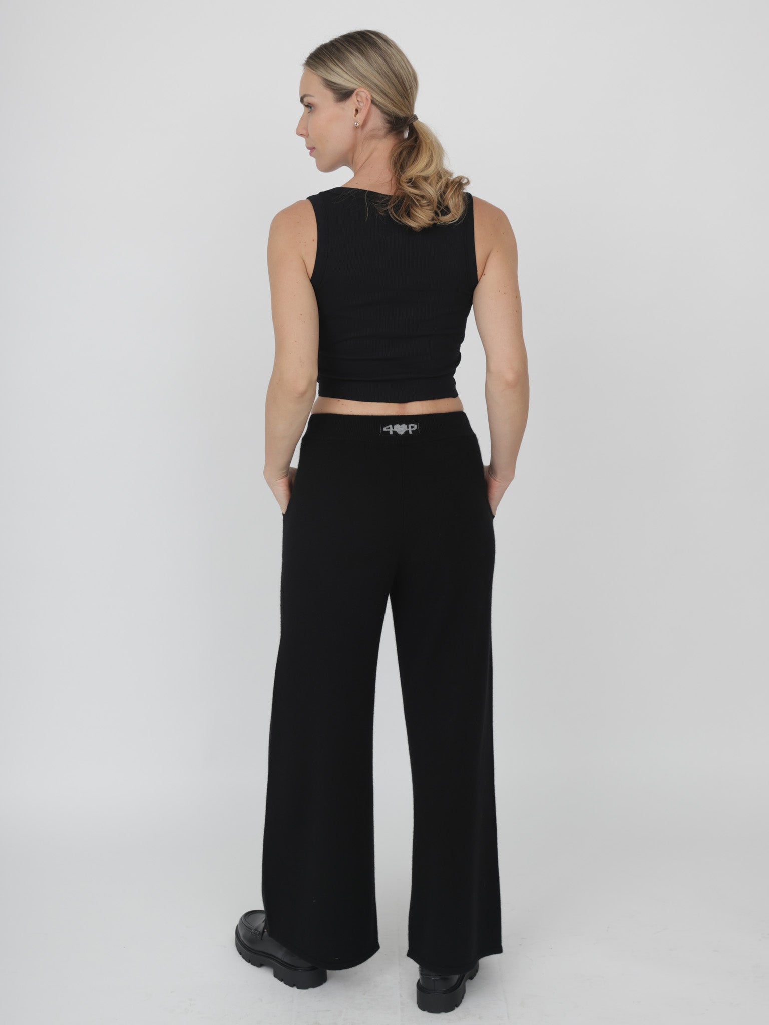 Wide Leg Cashmere Pants