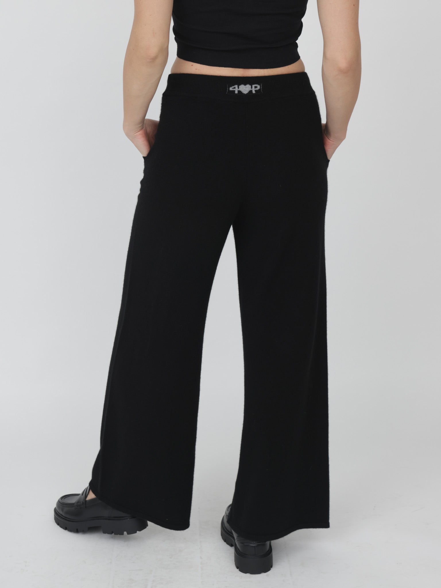 Wide Leg Cashmere Pants