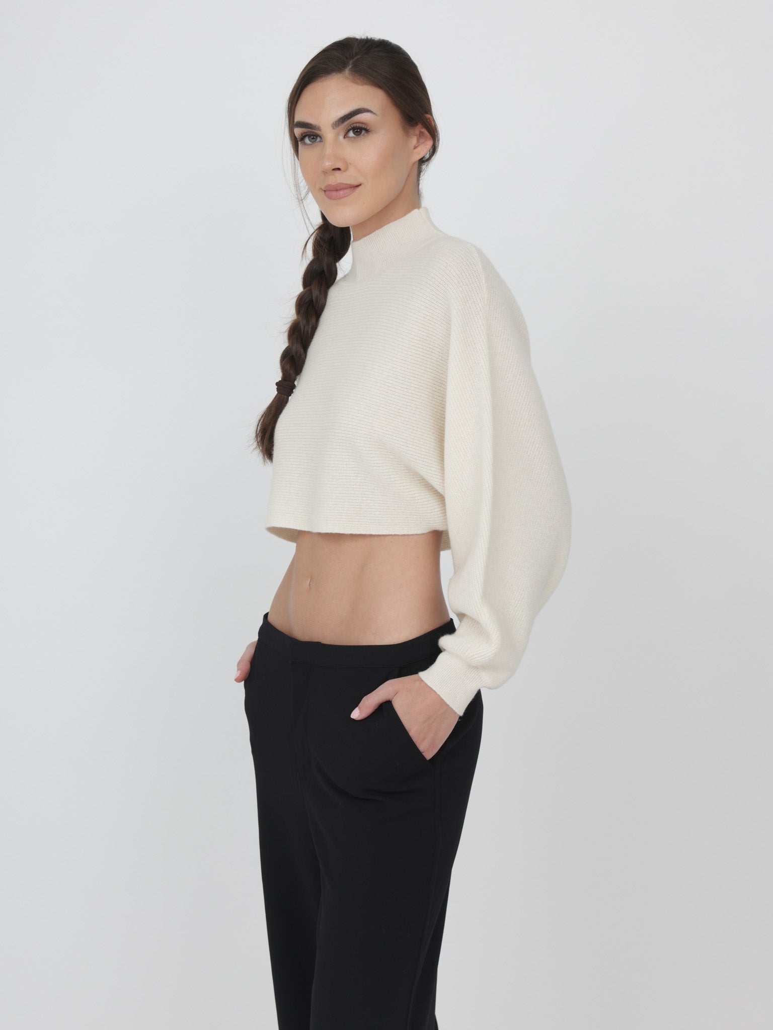 Crop Cashmere Sweater