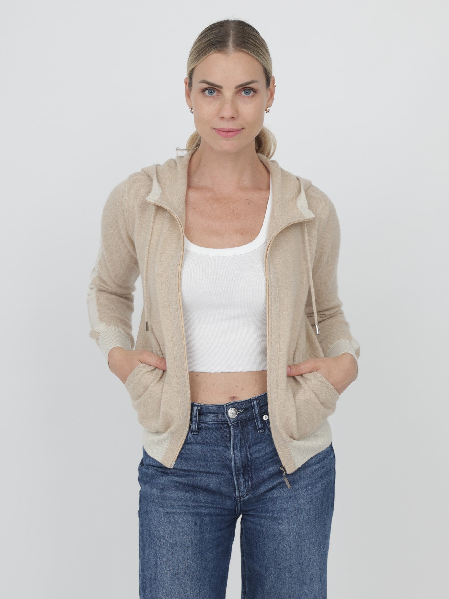 Cashmere Zip-Up Hoodie