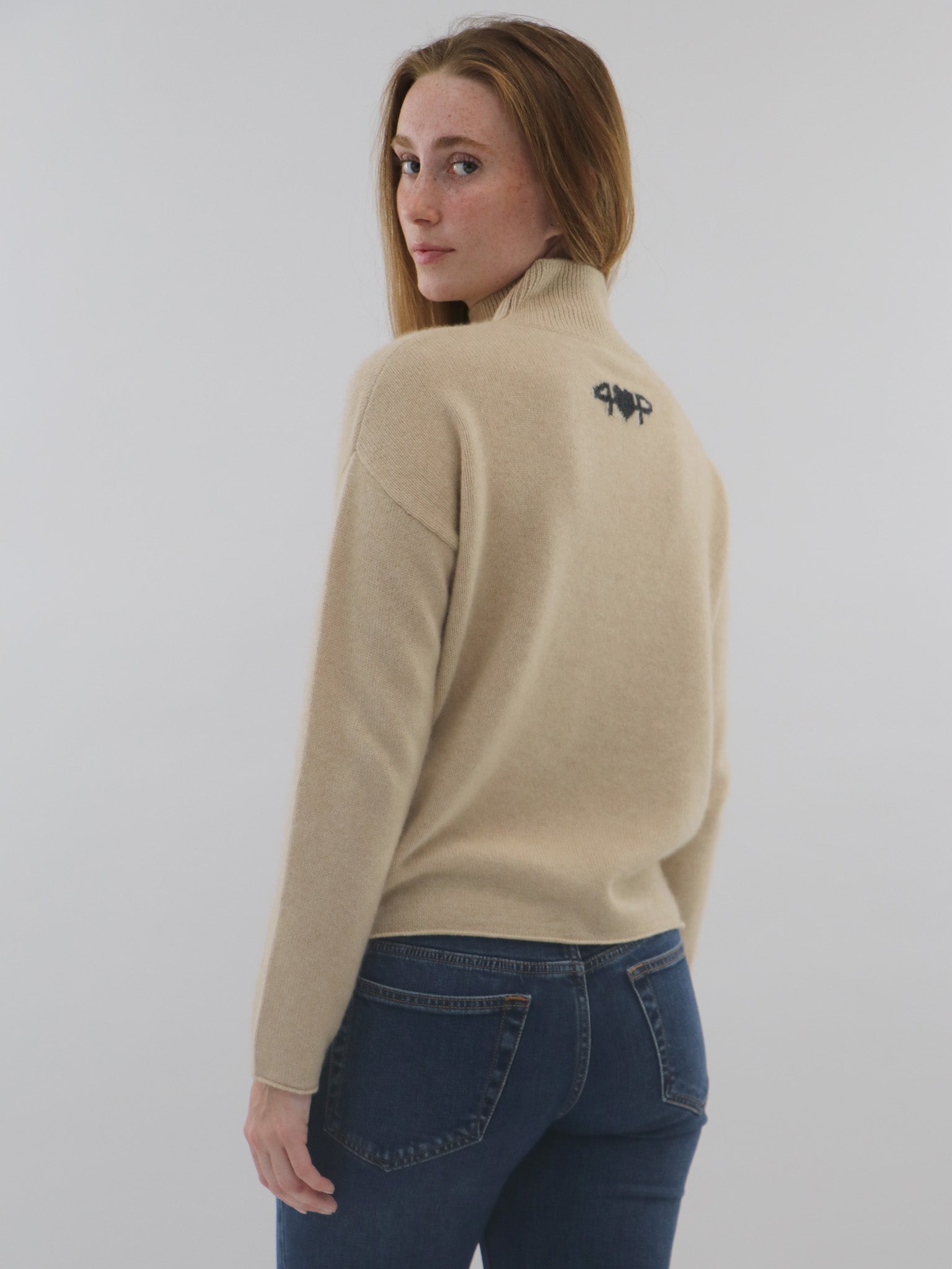 Cashmere Mock Neck Pullover