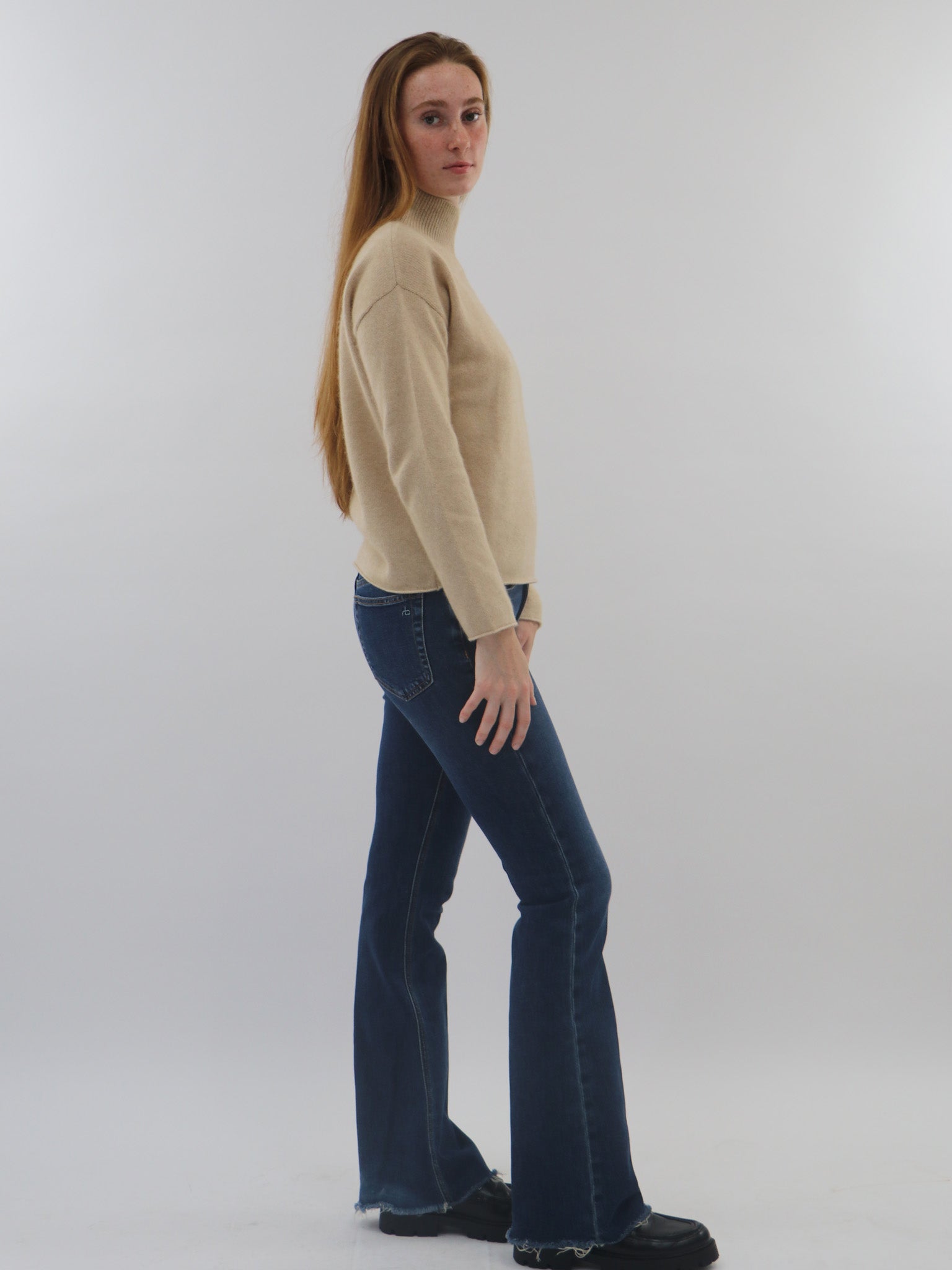 Cashmere Mock Neck Pullover