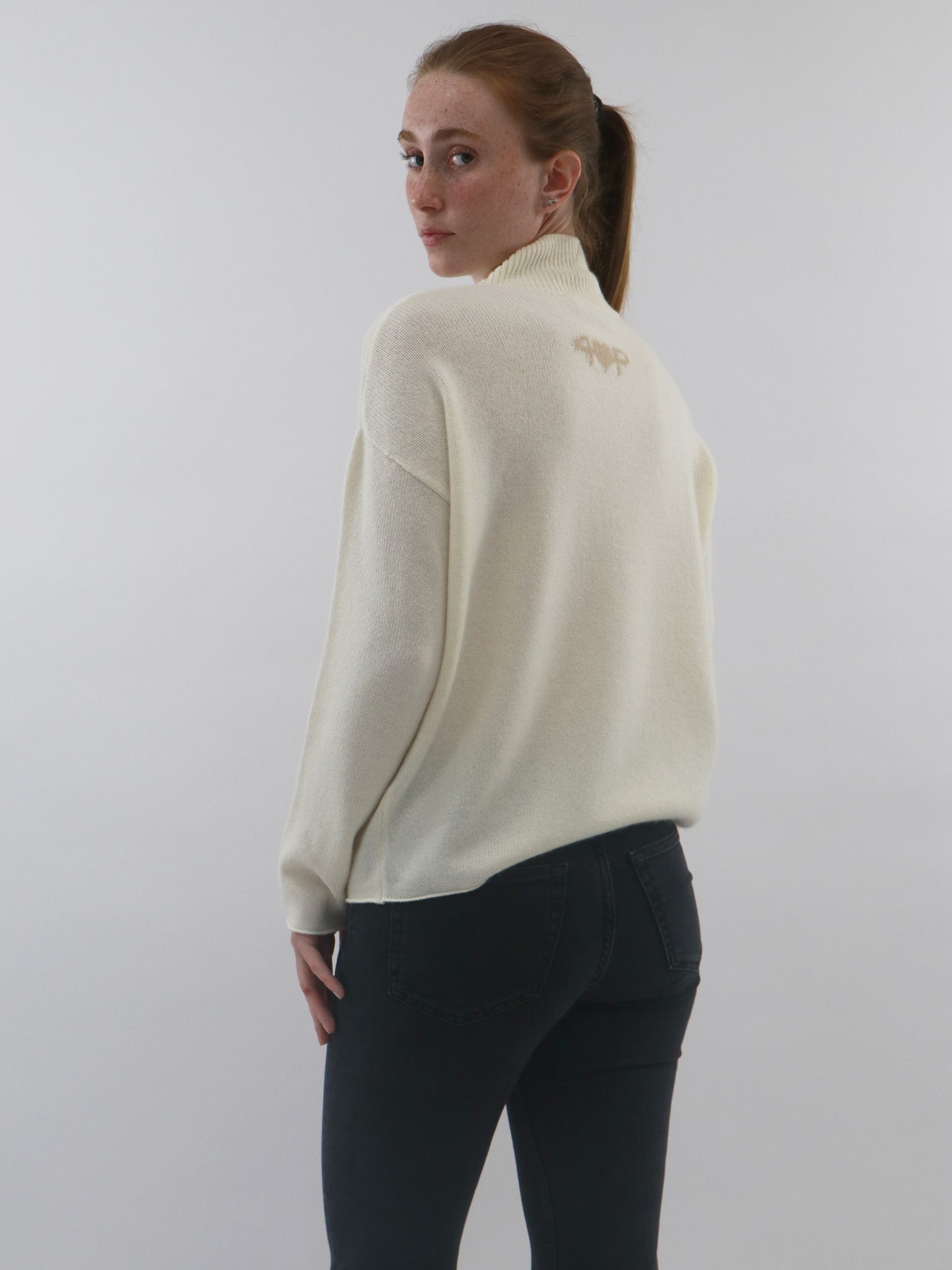 Cashmere Mock Neck Pullover