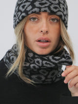 Leopard Print Gaiter #BLACK
