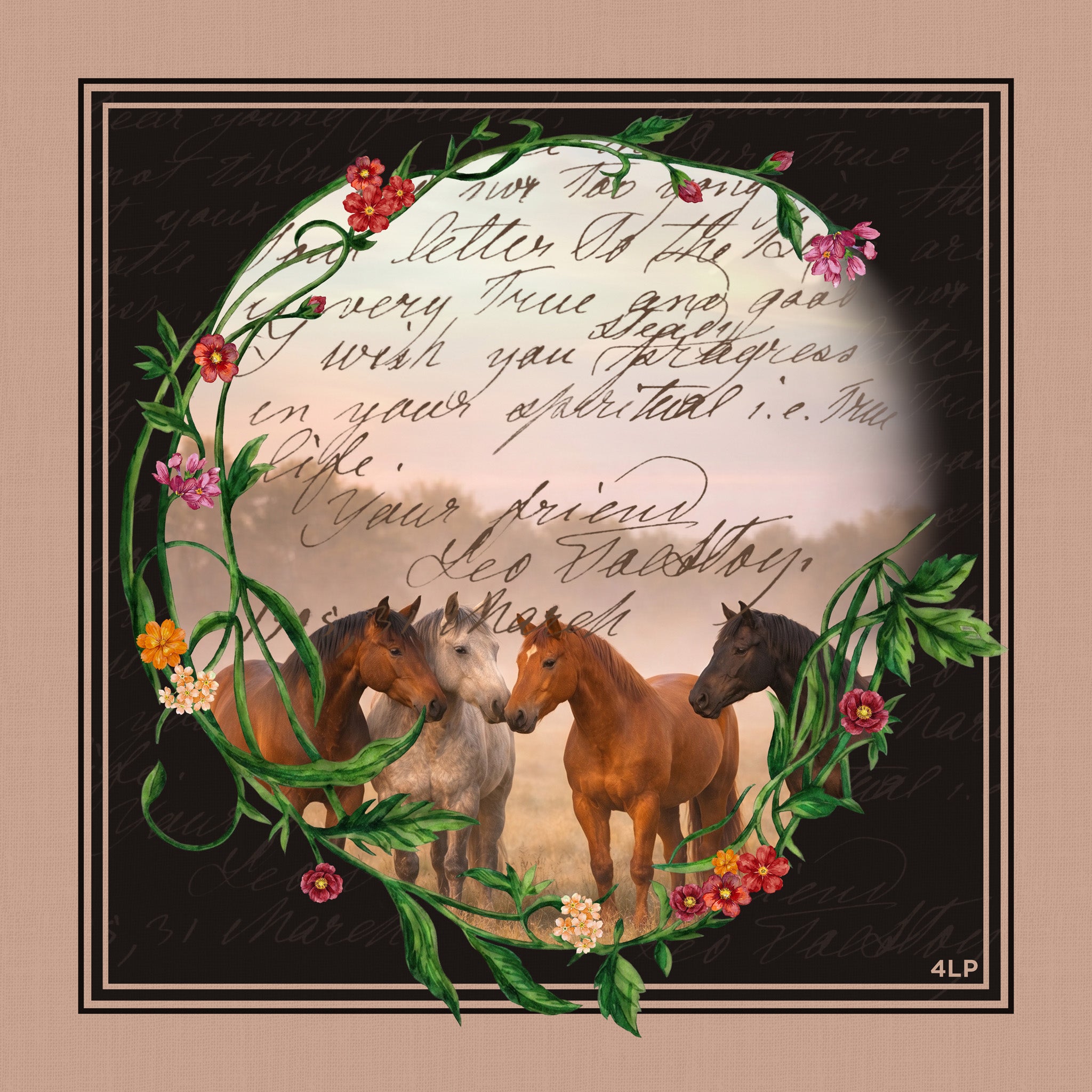 Square Silk Scarf with equestrian theme in 38.5 x 38.5 inches