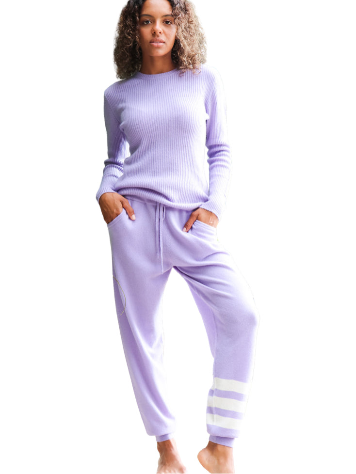 Light Weight Cashmere Women Sweatpants with Drawstring