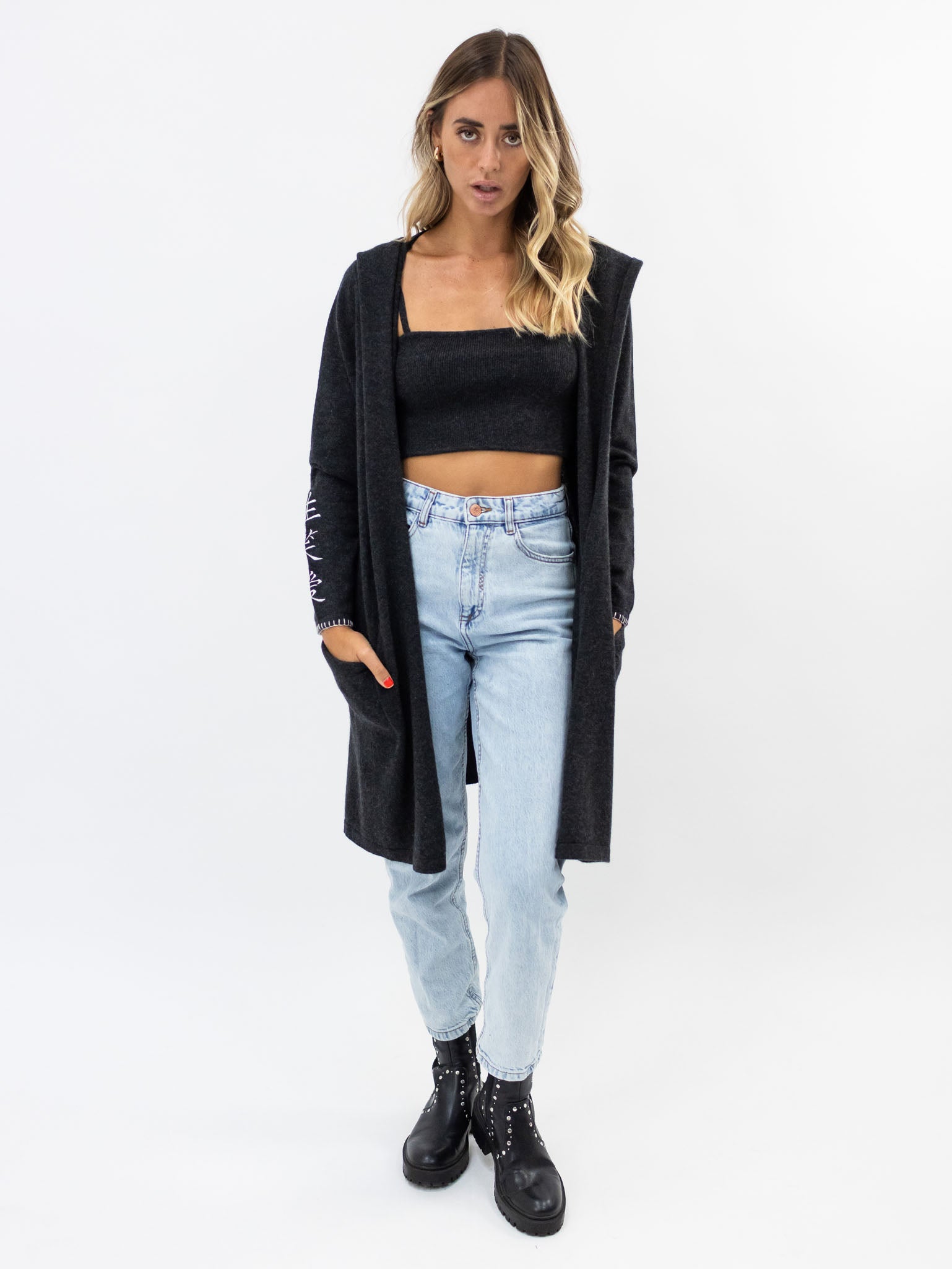 Long Hooded Cashmere Cardigan