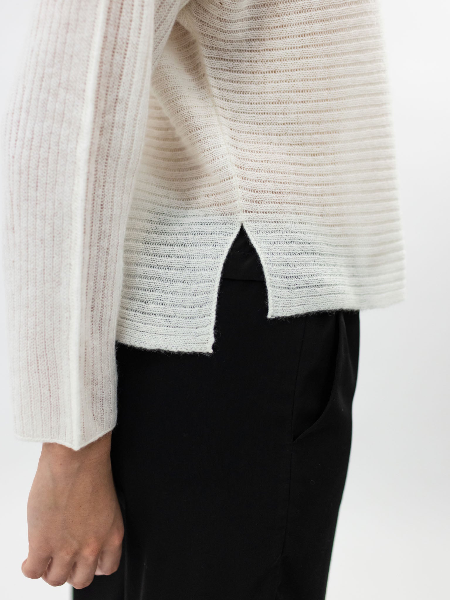 Soft Open Weave Cashmere Boatneck Sweater
