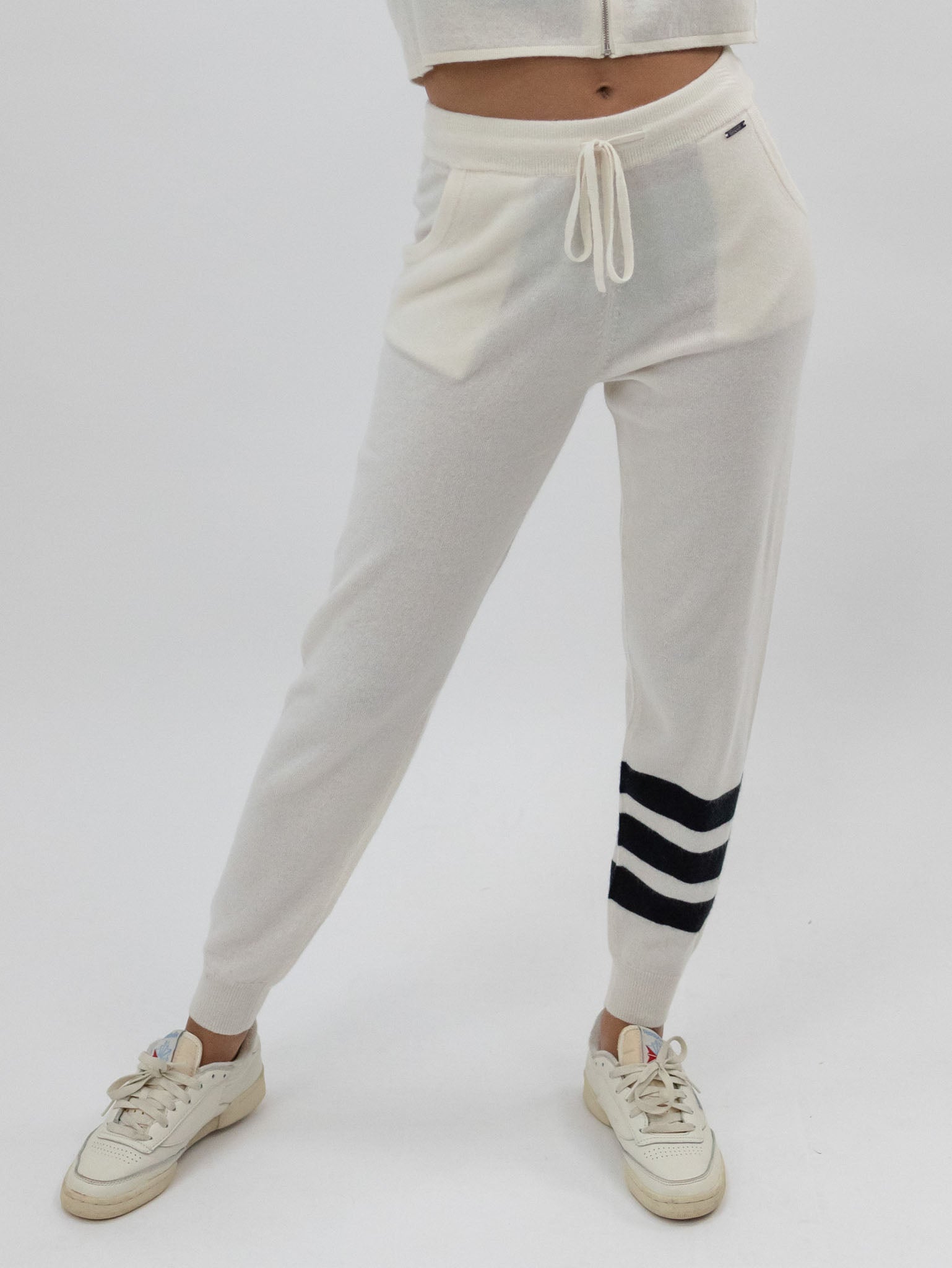 Light Weight Cashmere Women Sweatpants with Drawstring